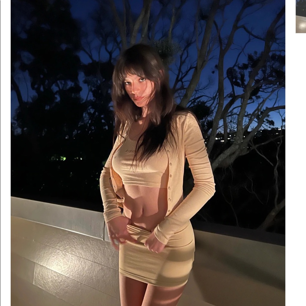 NEW never worn, PRIX WORKSHOP Knight mini skirt in color Desert / beige neutral